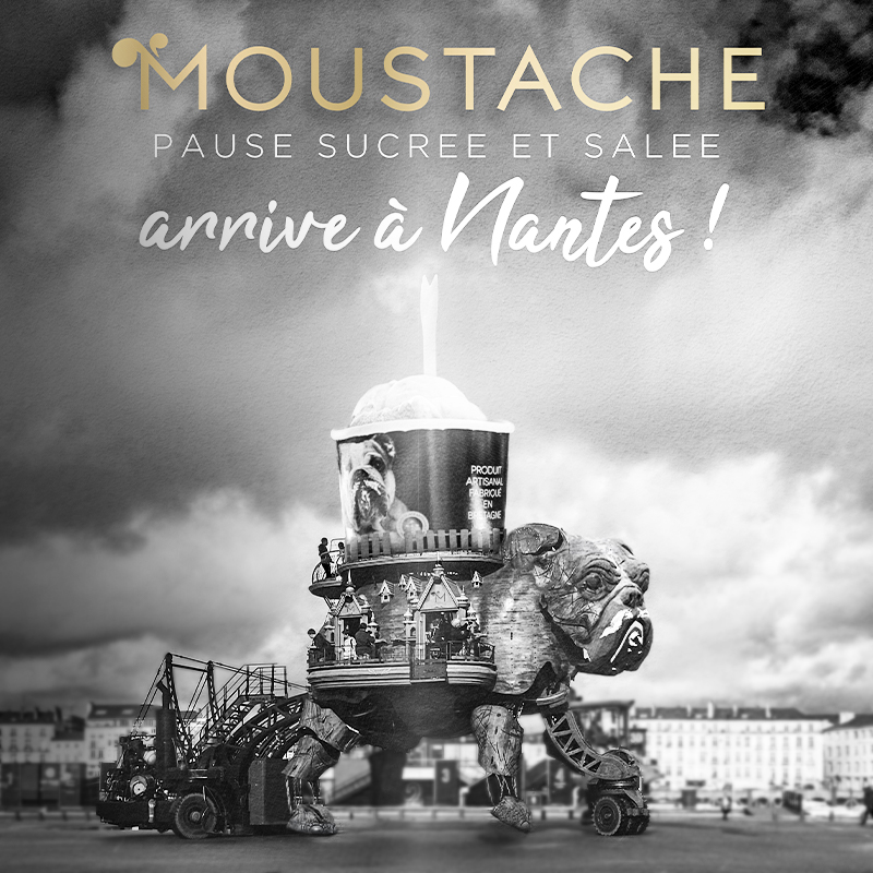 Affiche ouverture Glaces Moustache Nantes